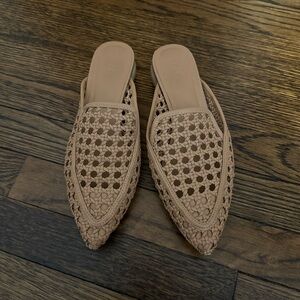 INC International Concepts Tan Woven Mules